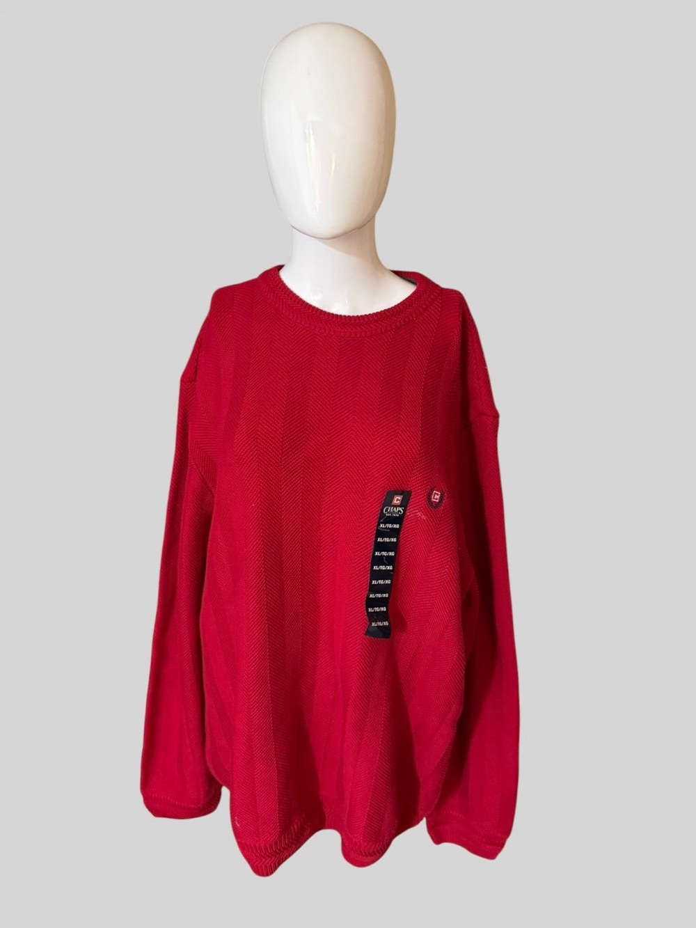 Chaps XL Red Crewneck Sweater